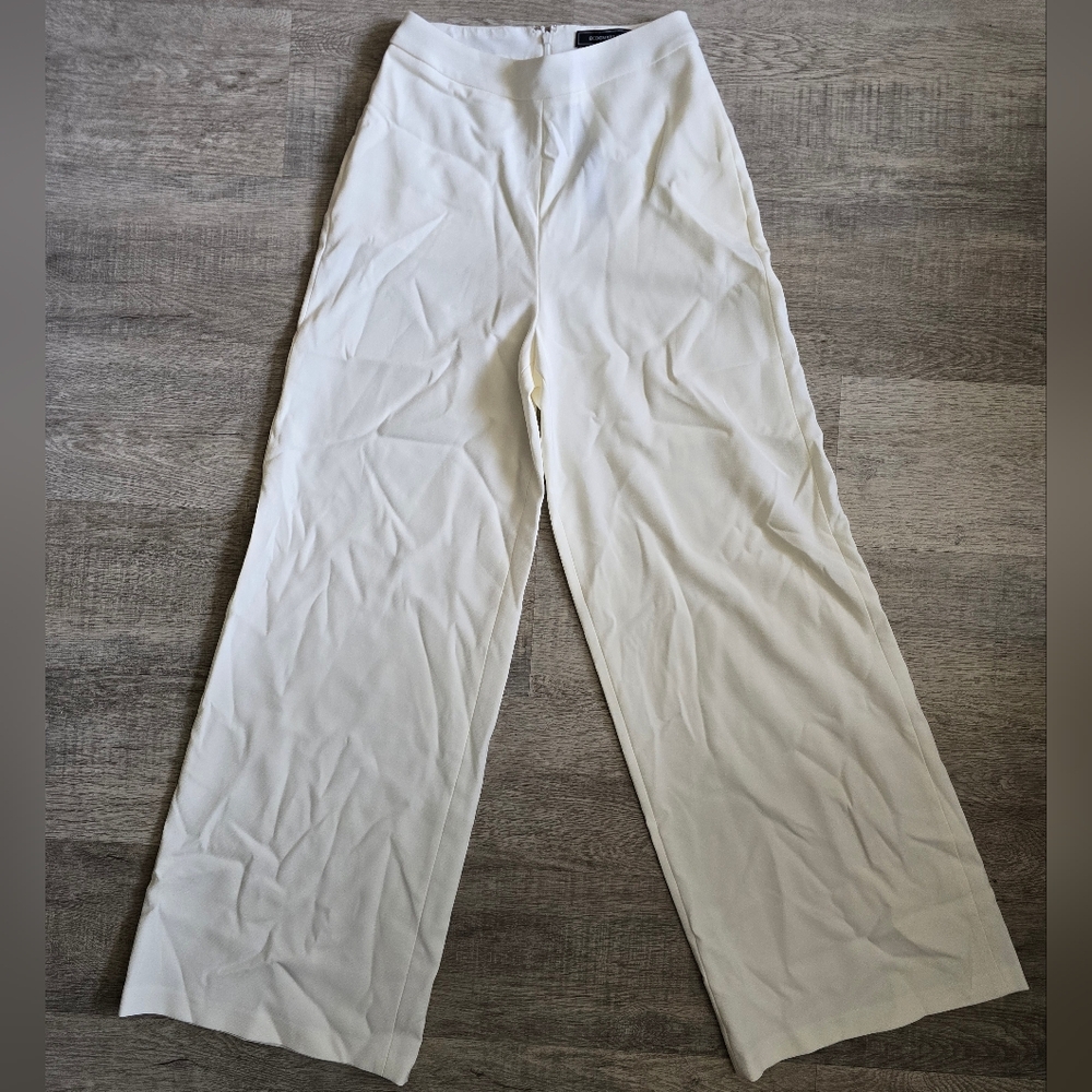 NEW BCBGMAXAZRIA White Wide-Leg Pants